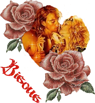 Bisous couple amoureux