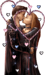 Couple amoureux coeurs