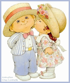 Couple d'enfants amoureux , comme c'est mimi !   loll