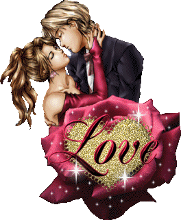 Couple amoureux et sa rose rouge d'amour