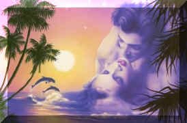 Couple amoureux et dauphins