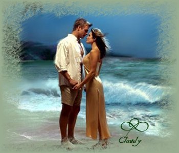 Couple amoureux au bord de mer